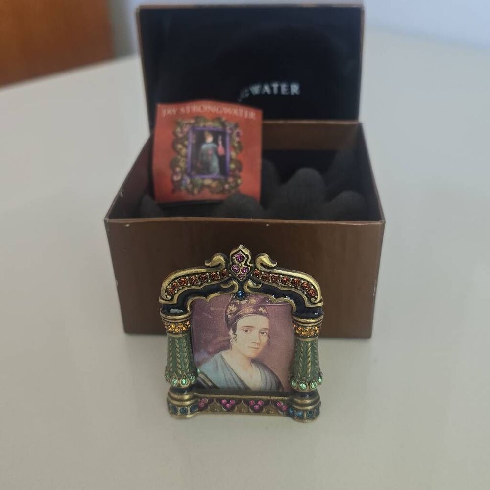 Jay Strongwater Vtg Mini Photo Frame, Rare Find, New in Box, Velvet Pouch